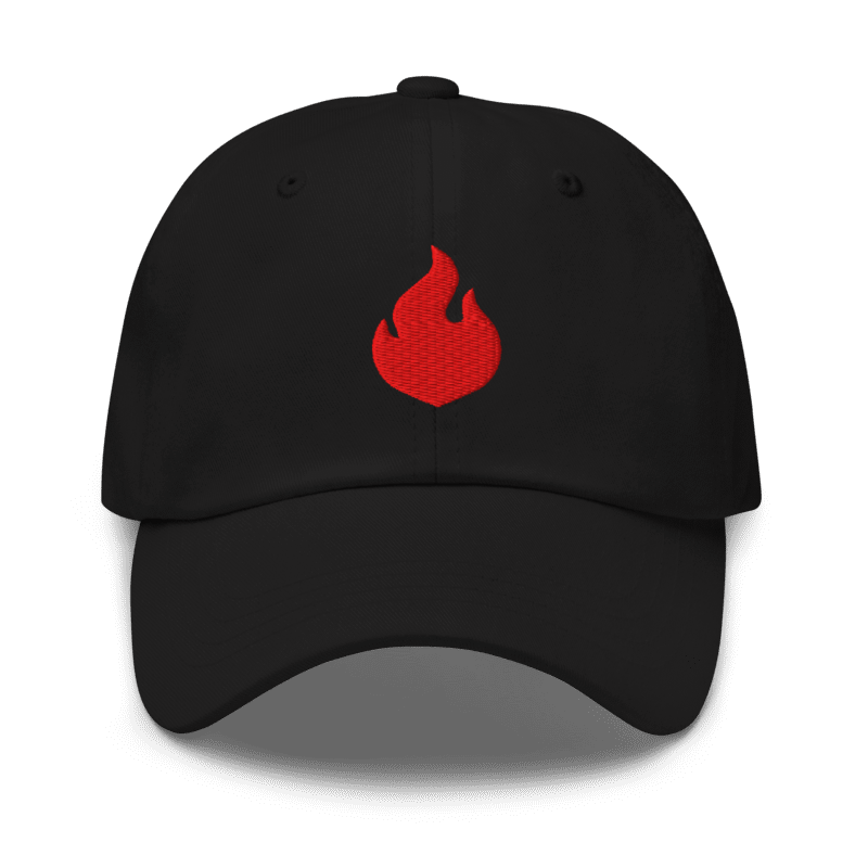 DAH Embroidery Flame Hat