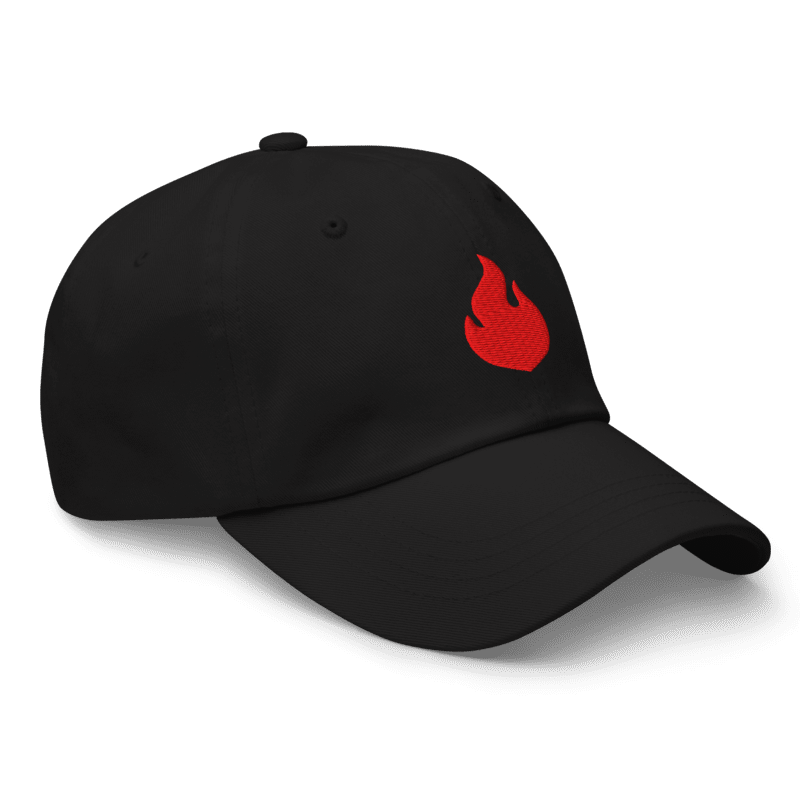 DAH Embroidery Flame Hat