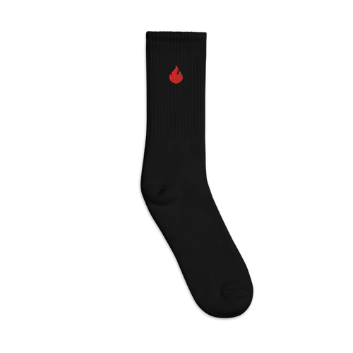 DAH Embroidery Flame Socks